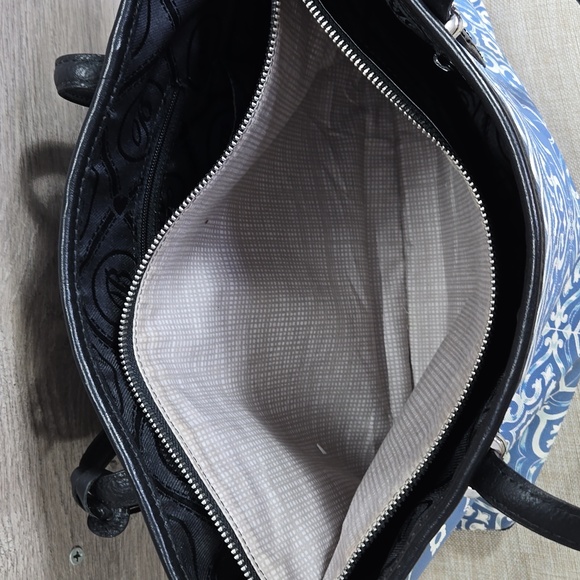 Brighton Blue Nylon Leather Tote Shoulder Bag - Picture 13 of 13